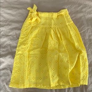 Yellow  eyelet skirt for girls